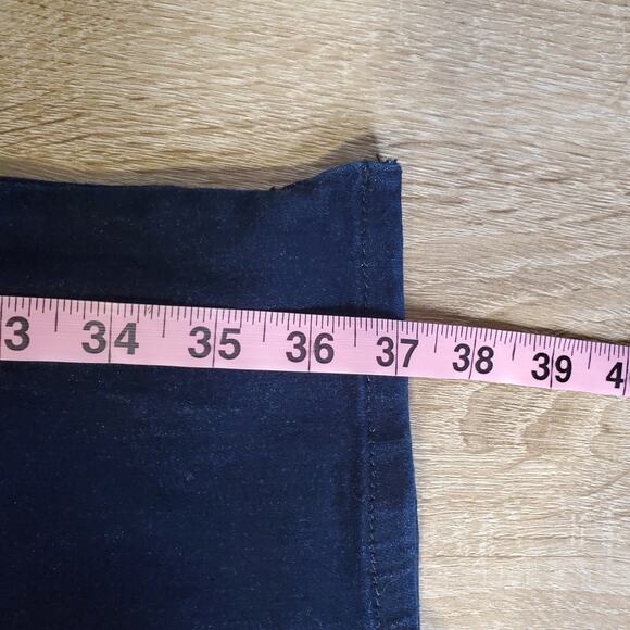 NYDJ Alina Skinny Dark Blue Pull On Ankle Cropped Slit Jeggings Size 14 - Picture 13 of 15